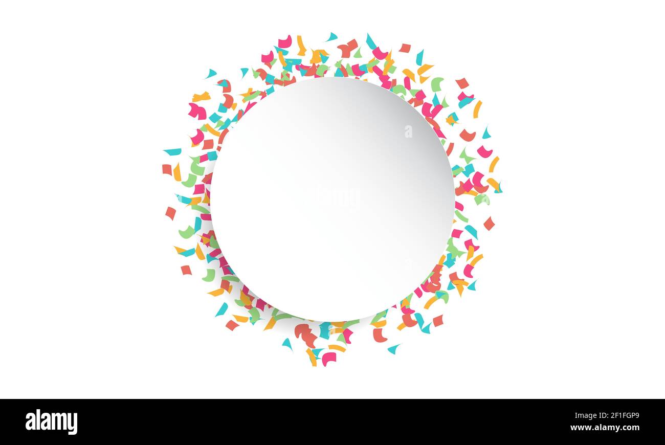Motif de répétition de bordure confettis coloré. Illustration de Vecteur