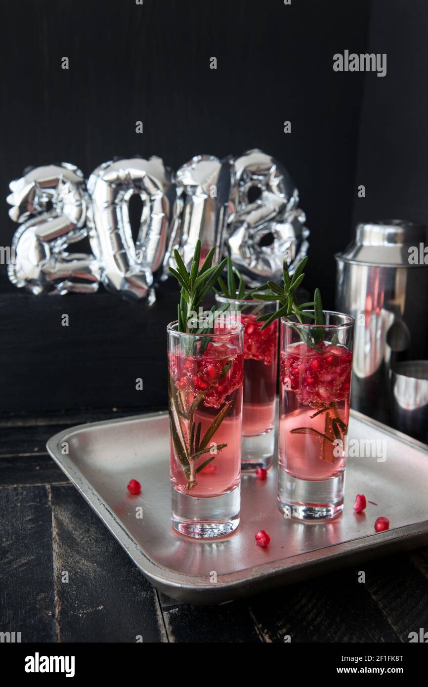 Boisson festive au romarin Banque D'Images