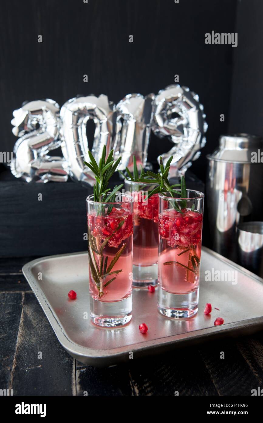 Boisson festive au romarin Banque D'Images