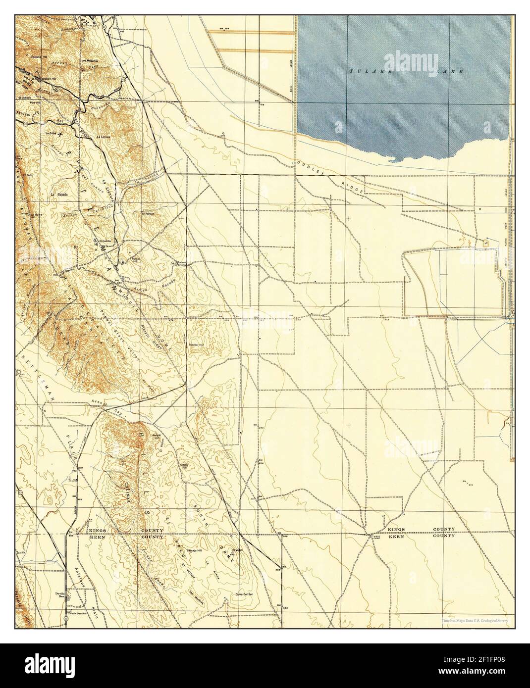 La Rambla, Californie, carte 1943, 1:62500, États-Unis d'Amérique par Timeless Maps, données U.S. Geological Survey Banque D'Images