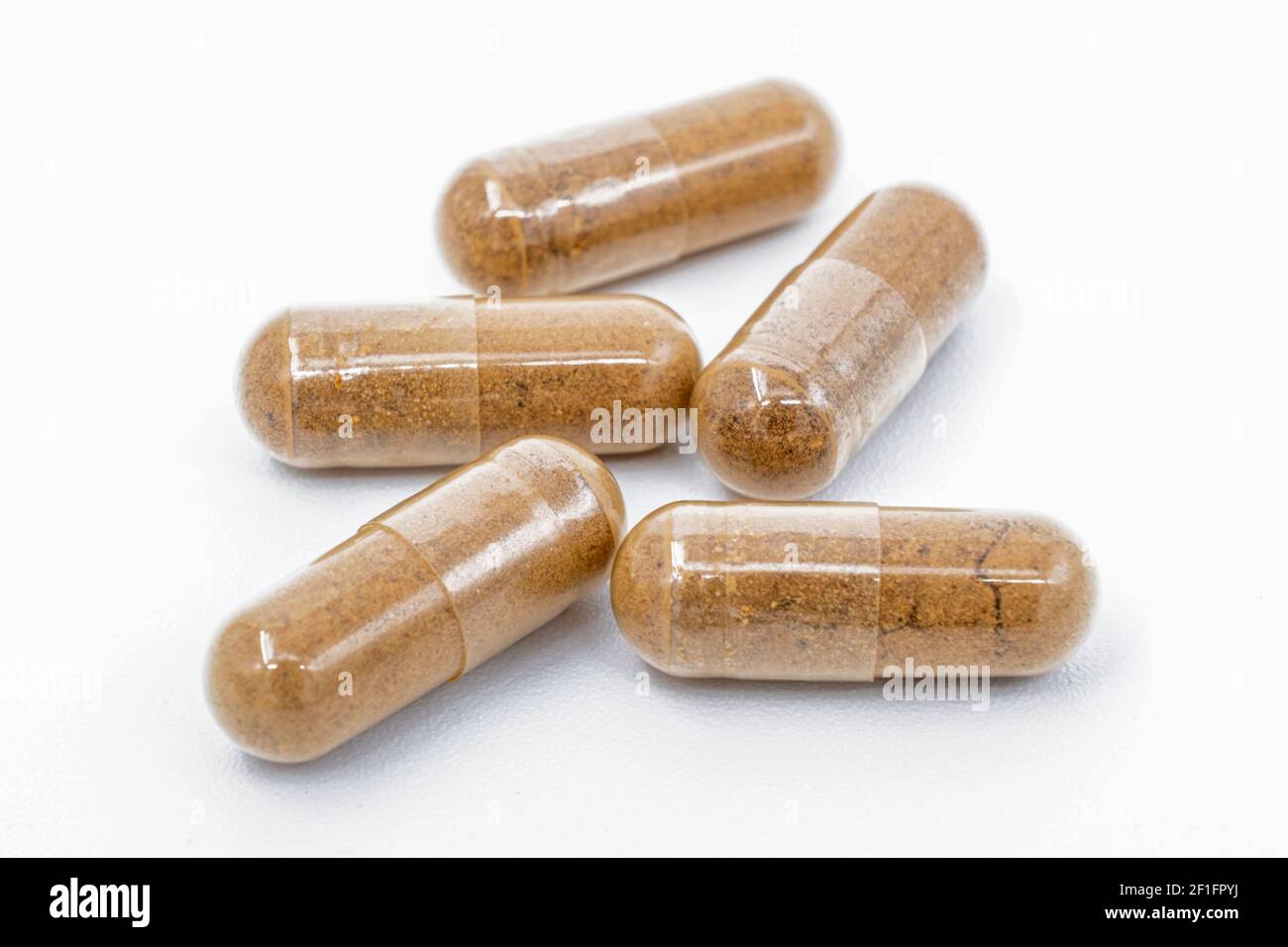 Capsules de ginseng Banque D'Images