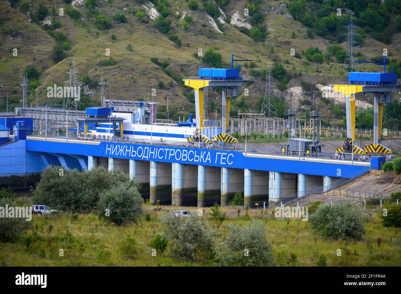 Centrale hydroélectrique de Dniester HES-2, Ukraine Banque D'Images