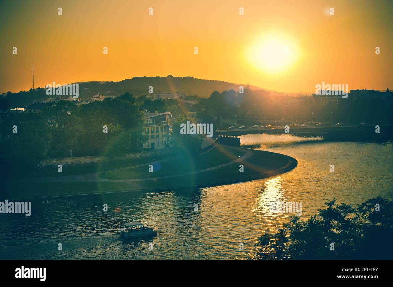 magnifique coucher de soleil à cracovie, pologne Photo Stock - Alamy