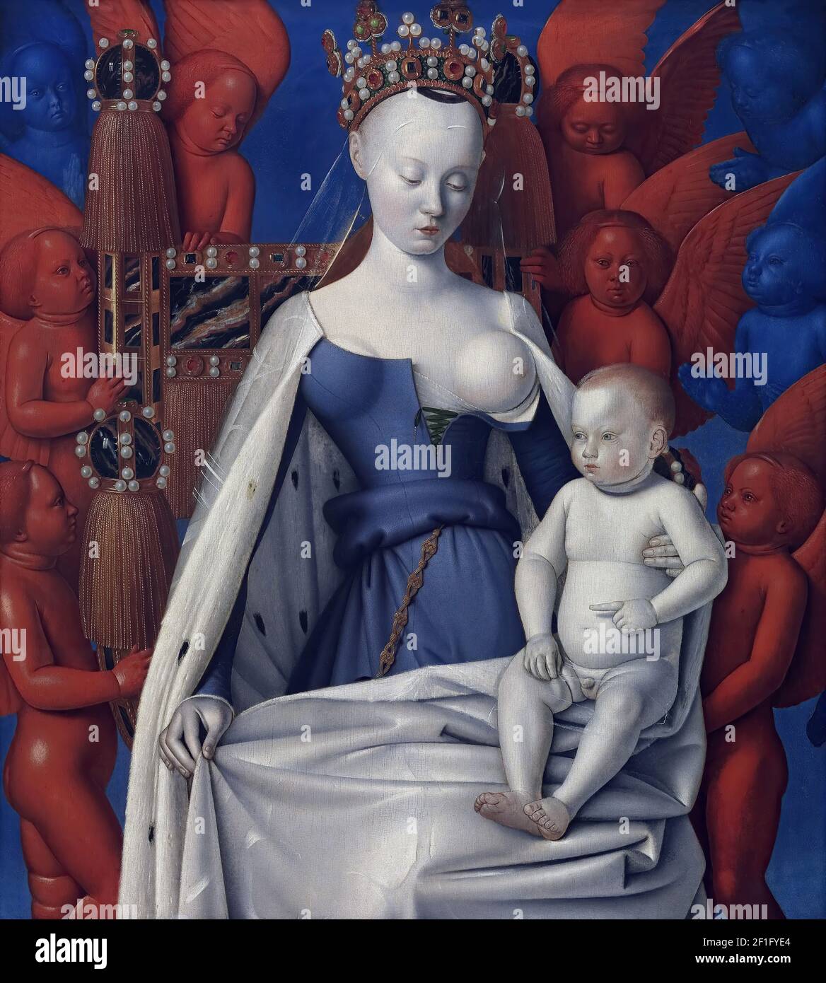 Seraphim et Cherubim - Jean Fouquet - Madonna entouré Banque D'Images