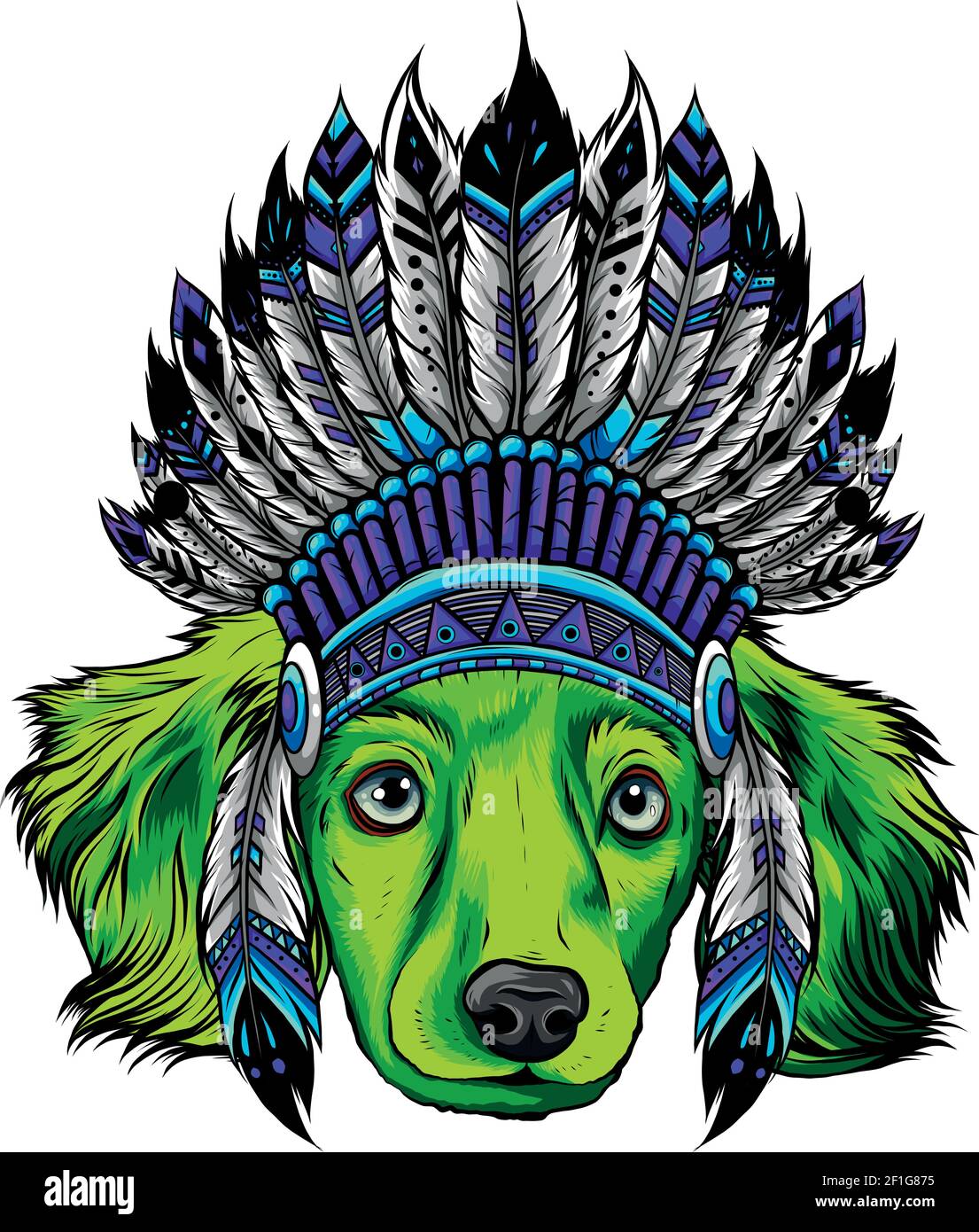 Chien tête avec chapeau indien traditionnel, illustration vectorielle Illustration de Vecteur Chien tête avec chapeau indien traditionnel, illustration vectorielle Illustration de Vecteur