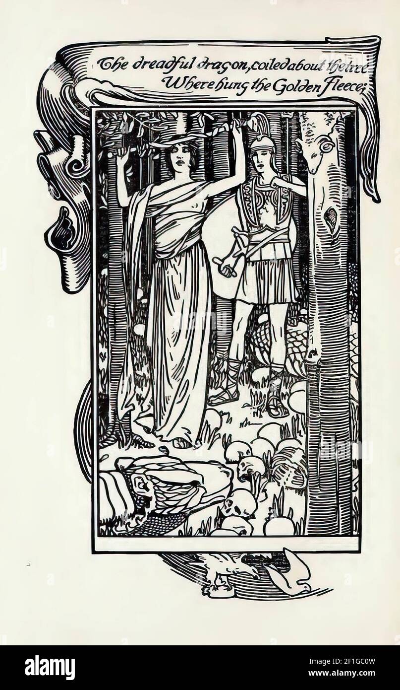 Une illustration d'une image dans une mythologie grecque ancienne texte Banque D'Images