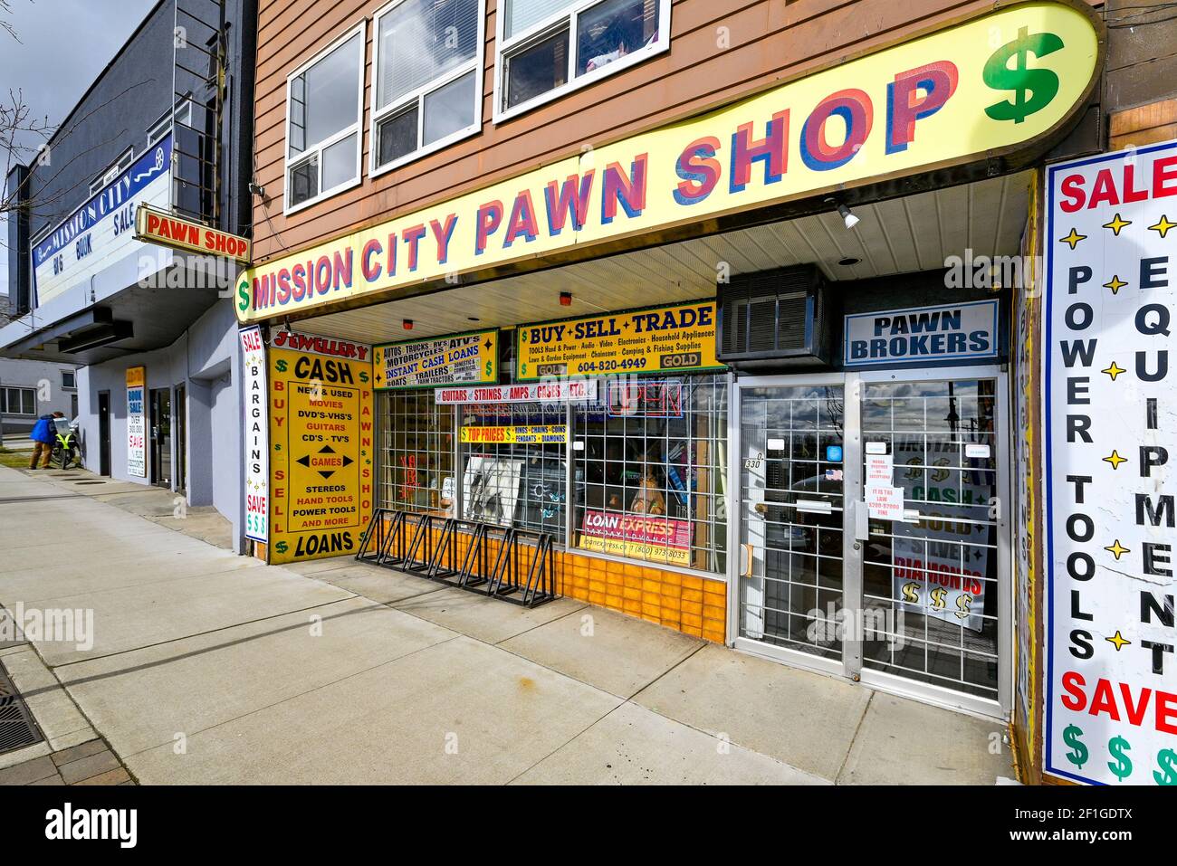 Mission City Pawn Shop, Mission, Colombie-Britannique, Canada Banque D'Images