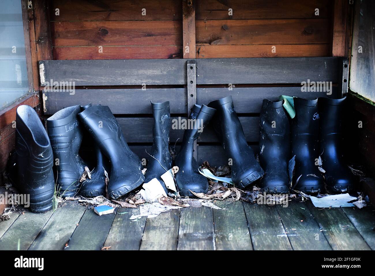 Groupe de bottes Wellington Banque D'Images