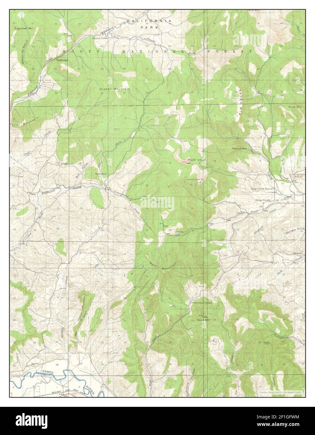 Pilot Knob, Colorado, carte 1923, 1:62500, États-Unis d'Amérique par Timeless Maps, données U.S. Geological Survey Banque D'Images