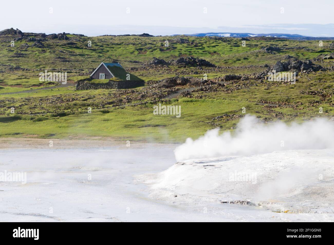 Hveravellir hot springs, l'Islande. Hautes terres d'Islande Banque D'Images