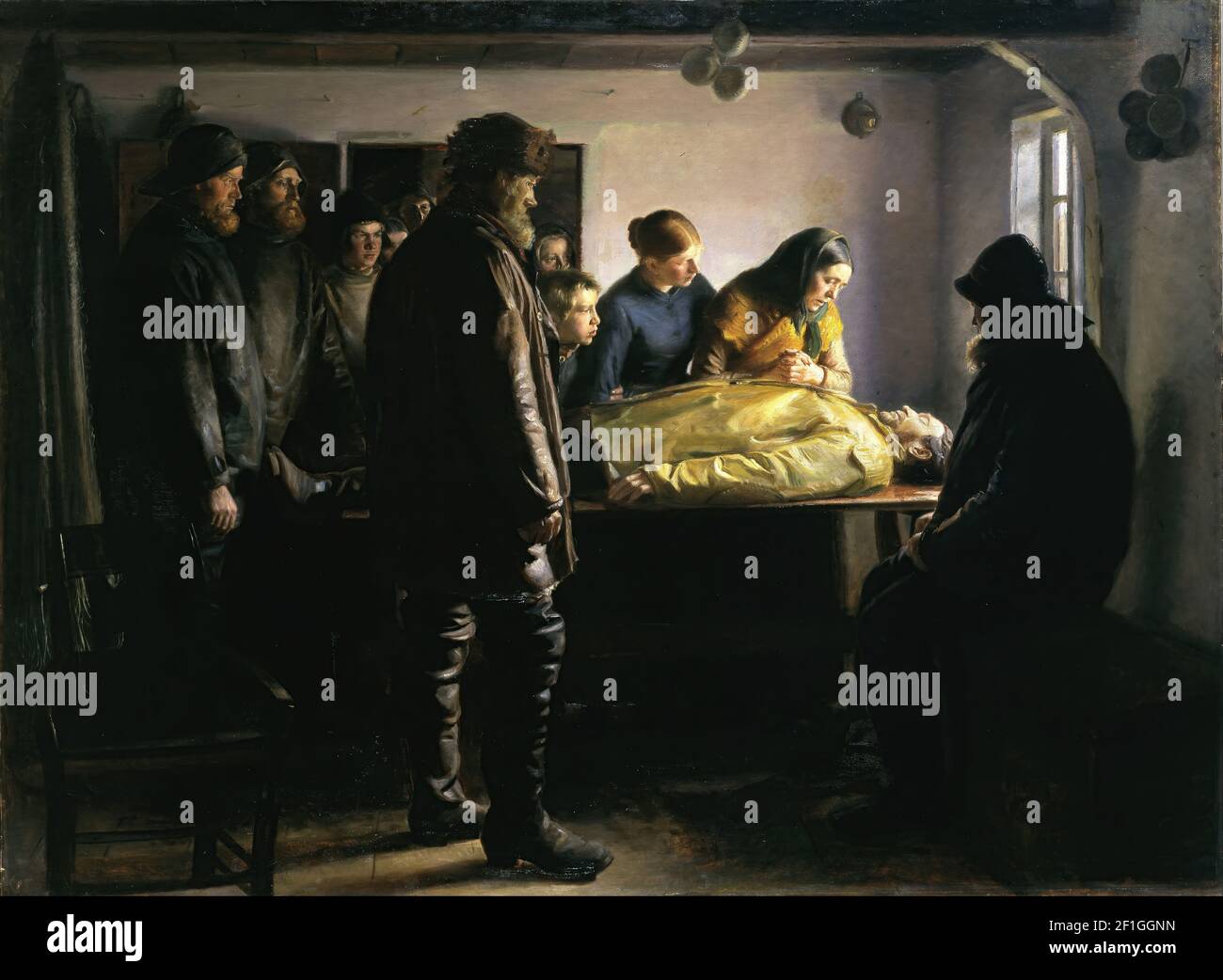 Michael Ancher - Le pêcheur noyé Banque D'Images