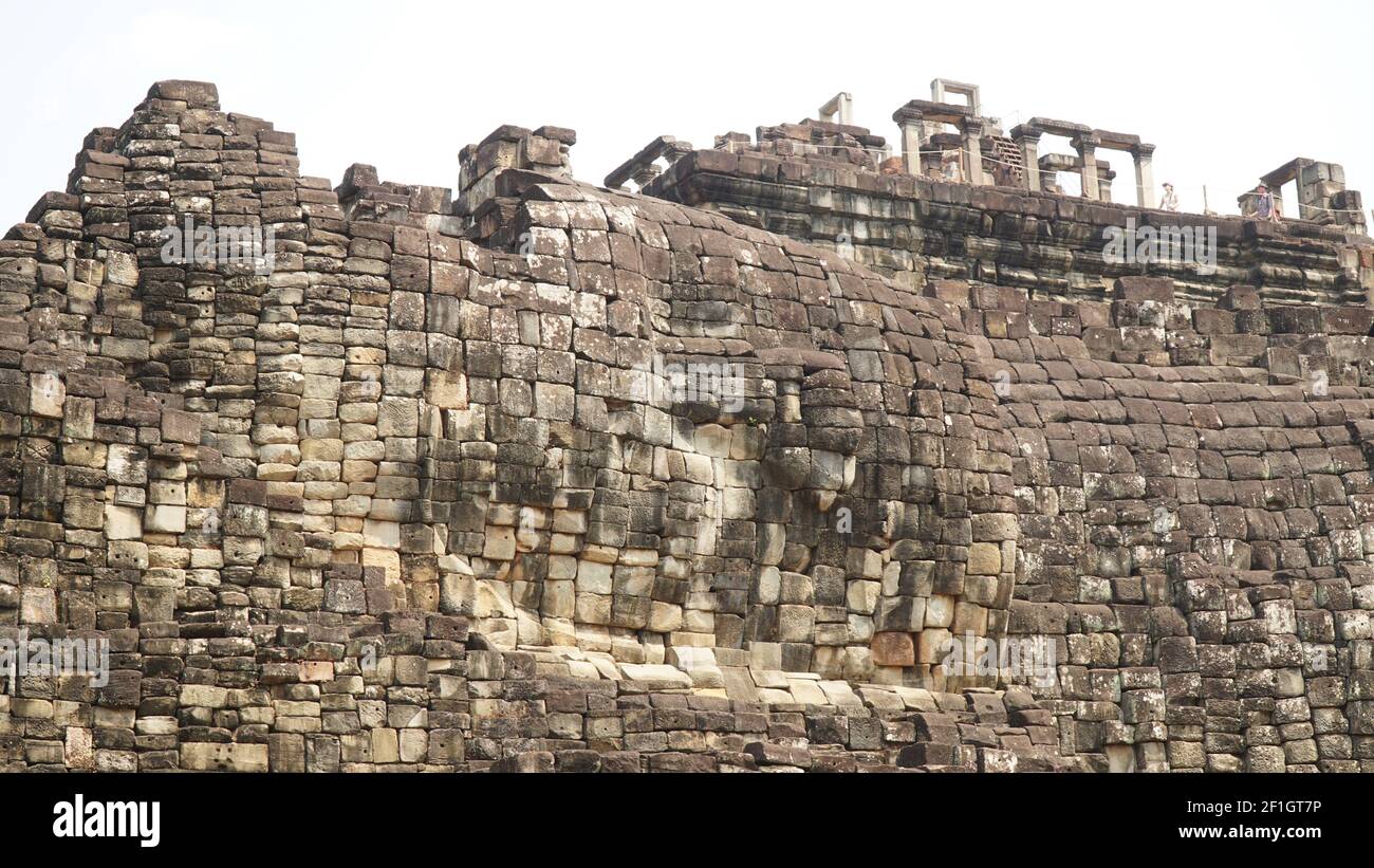 Ruines d'Ankor Wat et Siem Reap au Cambodge. Banque D'Images