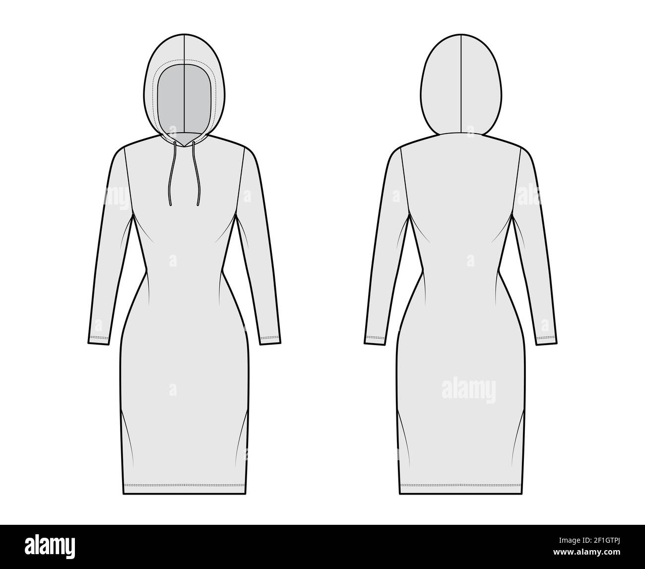 Robe Pull Femme Col Roulé Manches Longues - Longueur Genou, Avec Poches - Pour Automne/hiver, Quotidien, Travail élégant - 2