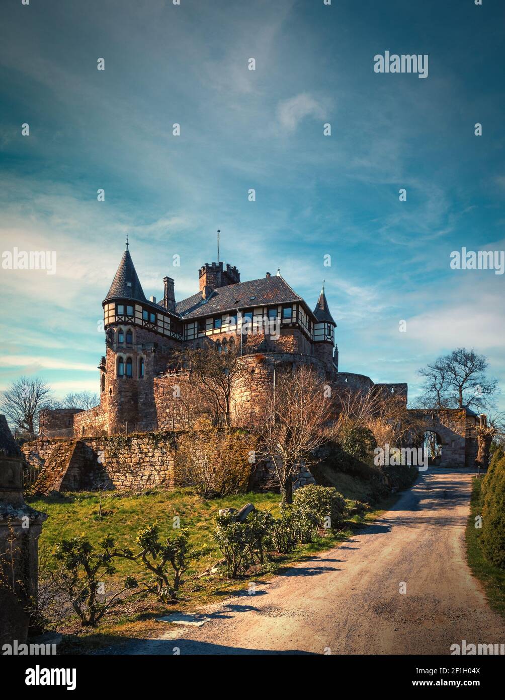 Un cliché vertical du château de Berlepsch à Witzenhausen, en Allemagne Banque D'Images