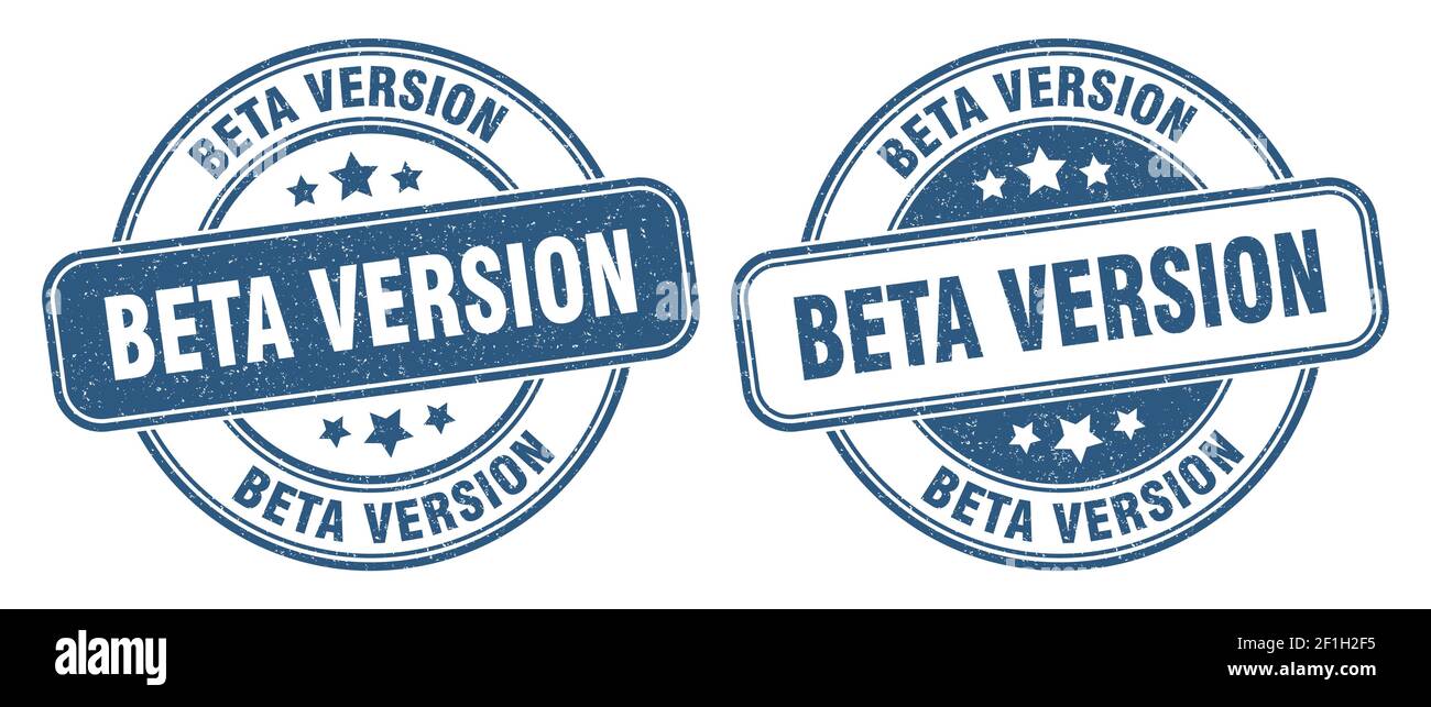 tampon de version bêta. signe de version bêta. étiquette de grunge ronde Illustration de Vecteur