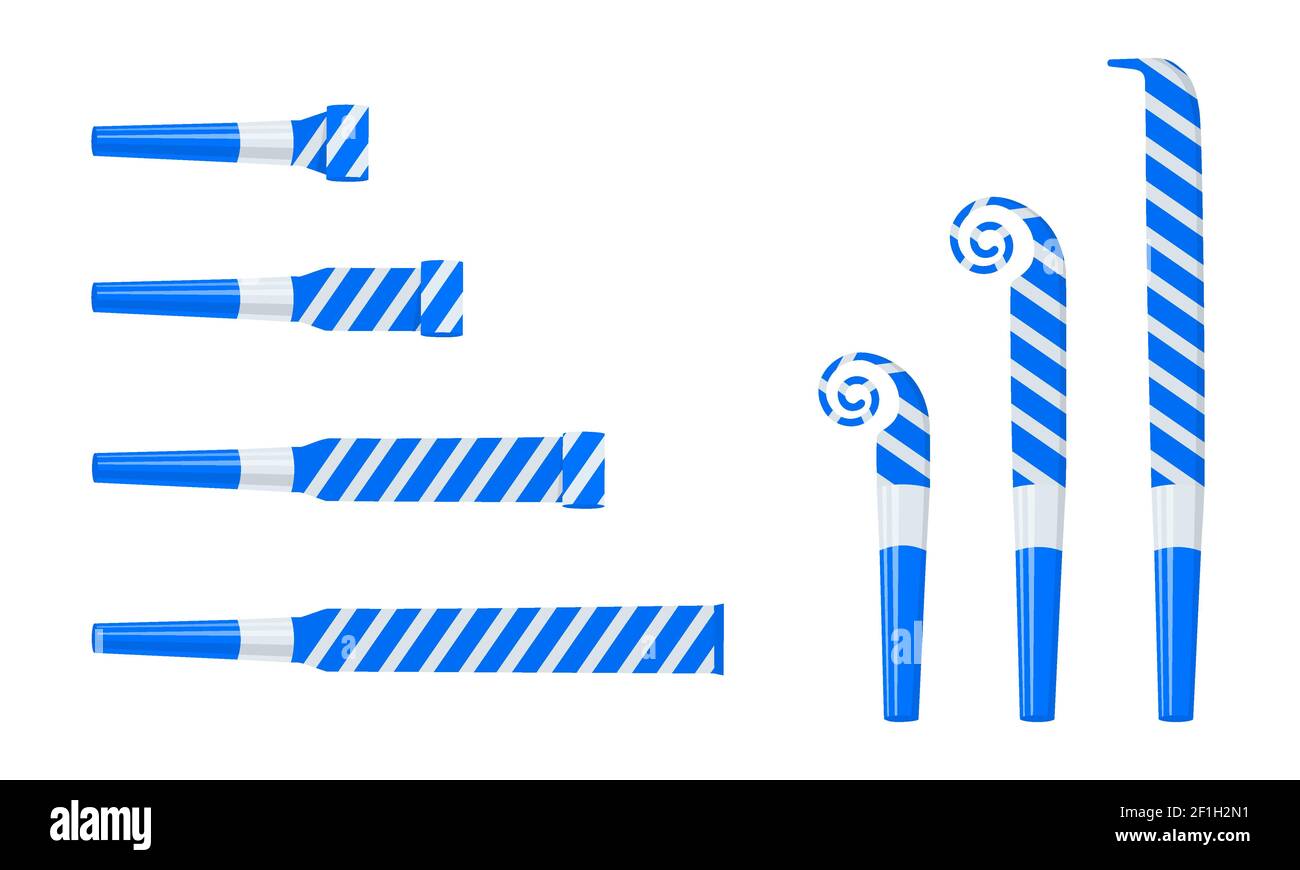 Souffleurs De Fête, Cornes, Makers De Bruit, Sifflets De Bruit Isolés