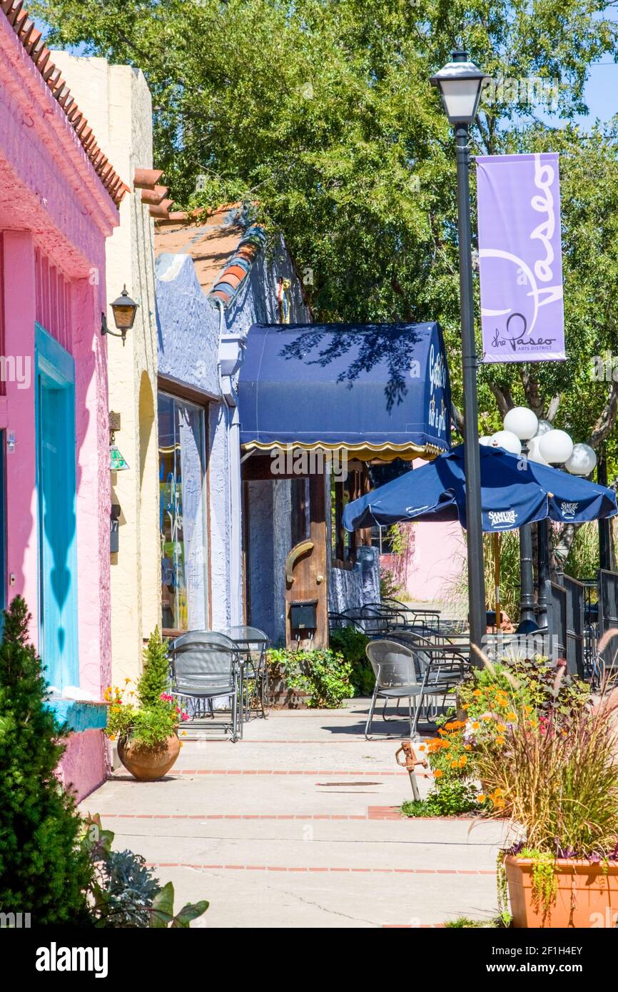 Oklahoma City, Oklahoma, États-Unis. Scène de rue du quartier des arts de Paseo. Banque D'Images