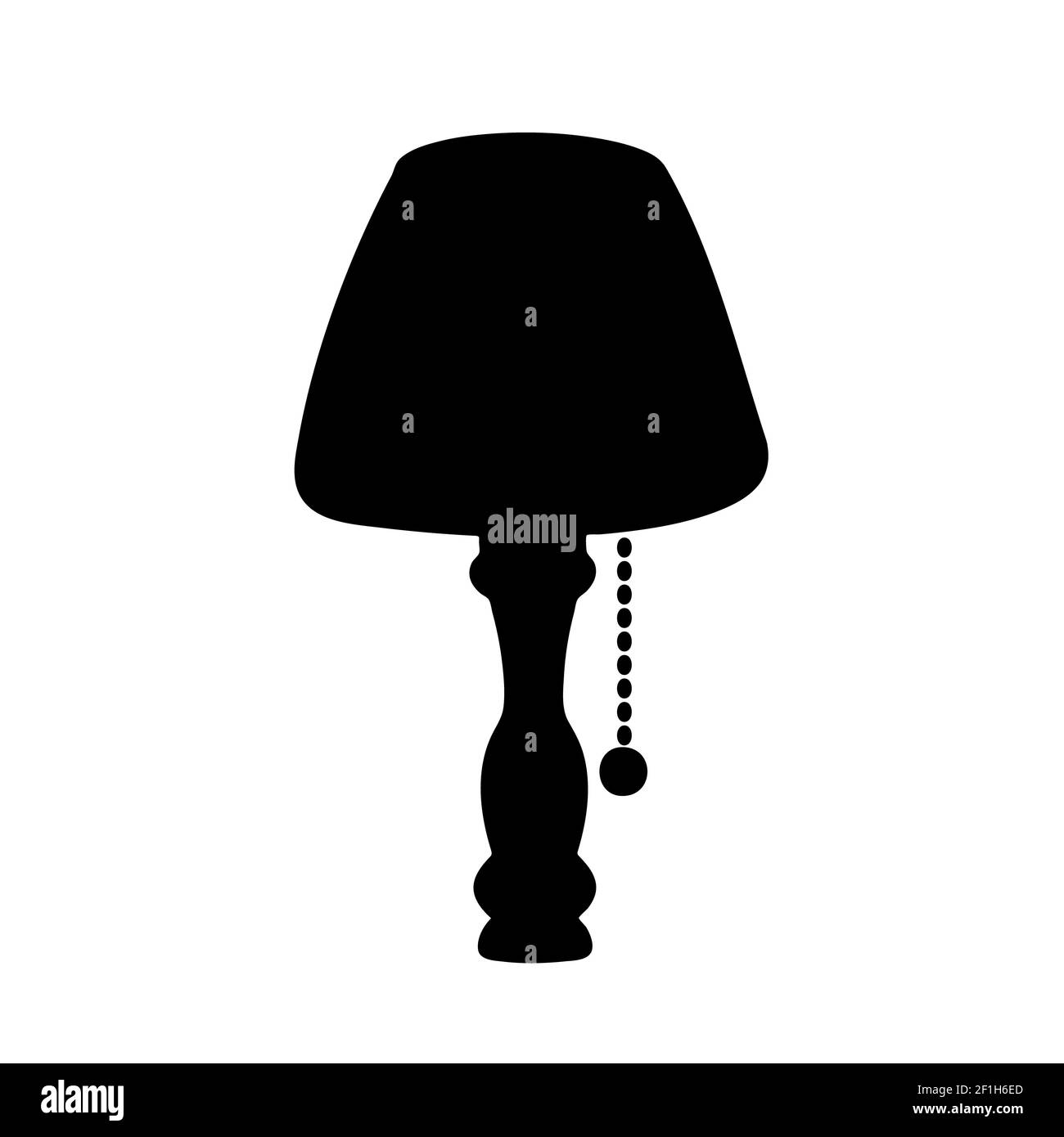 Silhouette d'un lampadaire. Illustration vectorielle. Banque D'Images
