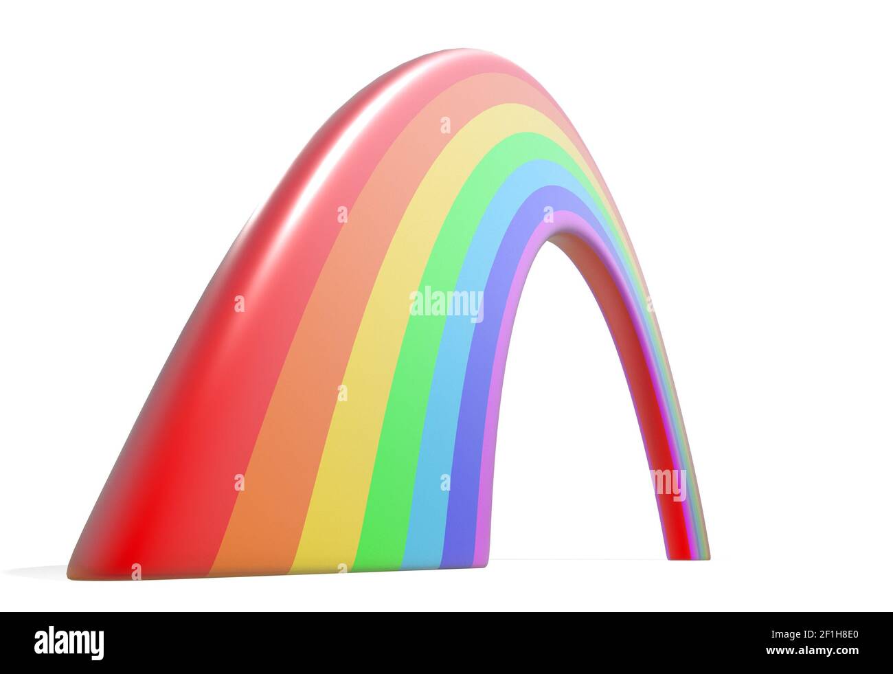 Abstract colorful rainbow isolé sur fond blanc 3d illustration Banque D'Images