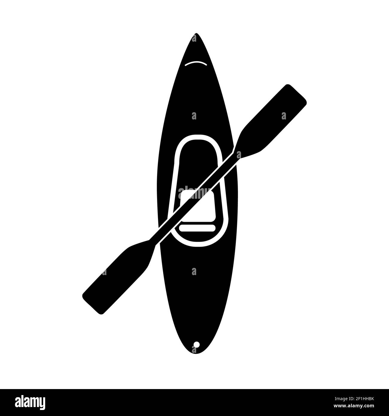 icône kayak sur fond blanc. logo kayak. panneau canoë. symbole rafting. Banque D'Images