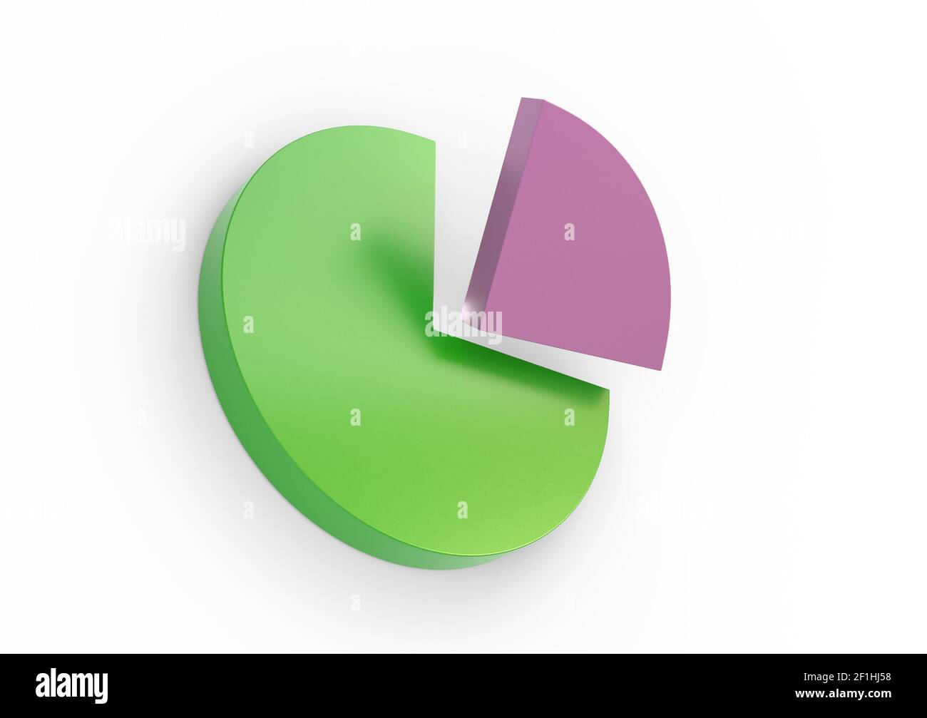 Tableau de couleurs avec illustration 3d quart de section Banque D'Images