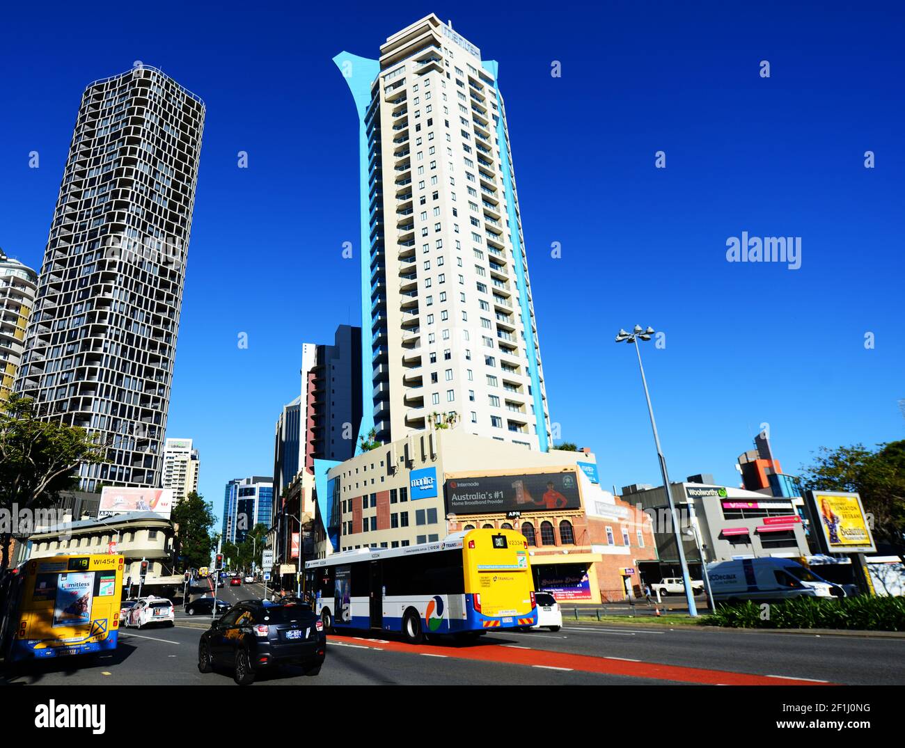 Bâtiments résidentiels modernes dans le centre de Brisbane, Australie. Banque D'Images