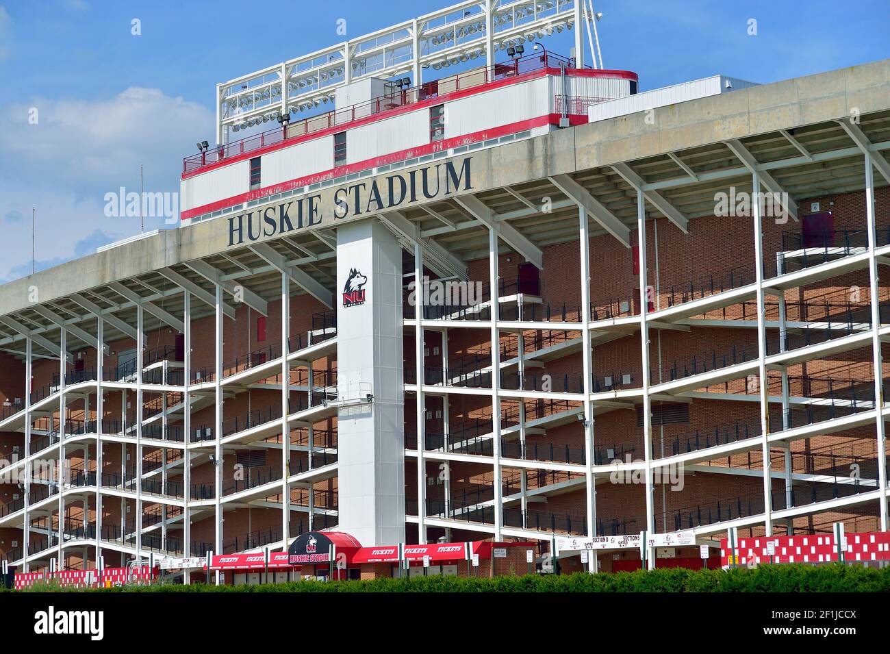 DeKalb, Illinois, États-Unis. Stade Huskie, stade de football, sur le campus de l'université de l'Illinois du Nord. Banque D'Images