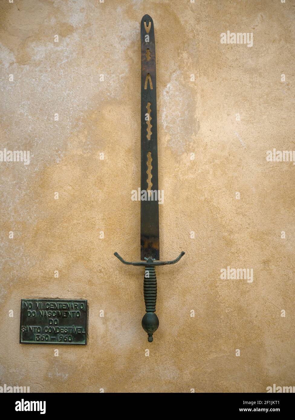 Épée dans le couvent de Carmo, Lisbonne Banque D'Images