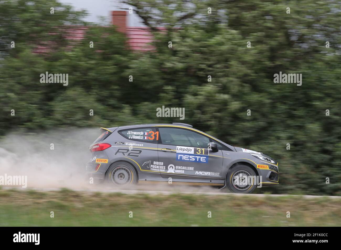 31 Jean-Baptiste FRANCESCHI, (FRA), Jacques-Julien RENUCCI, (FRA), Ford Fiesta R2T, Action au cours du rallye européen 2019 rassemblement ERC Liepaja, du 24 au 26 mai, à Liepaja, Lettonie - photo Alexandre Guillermot / DPPI Banque D'Images