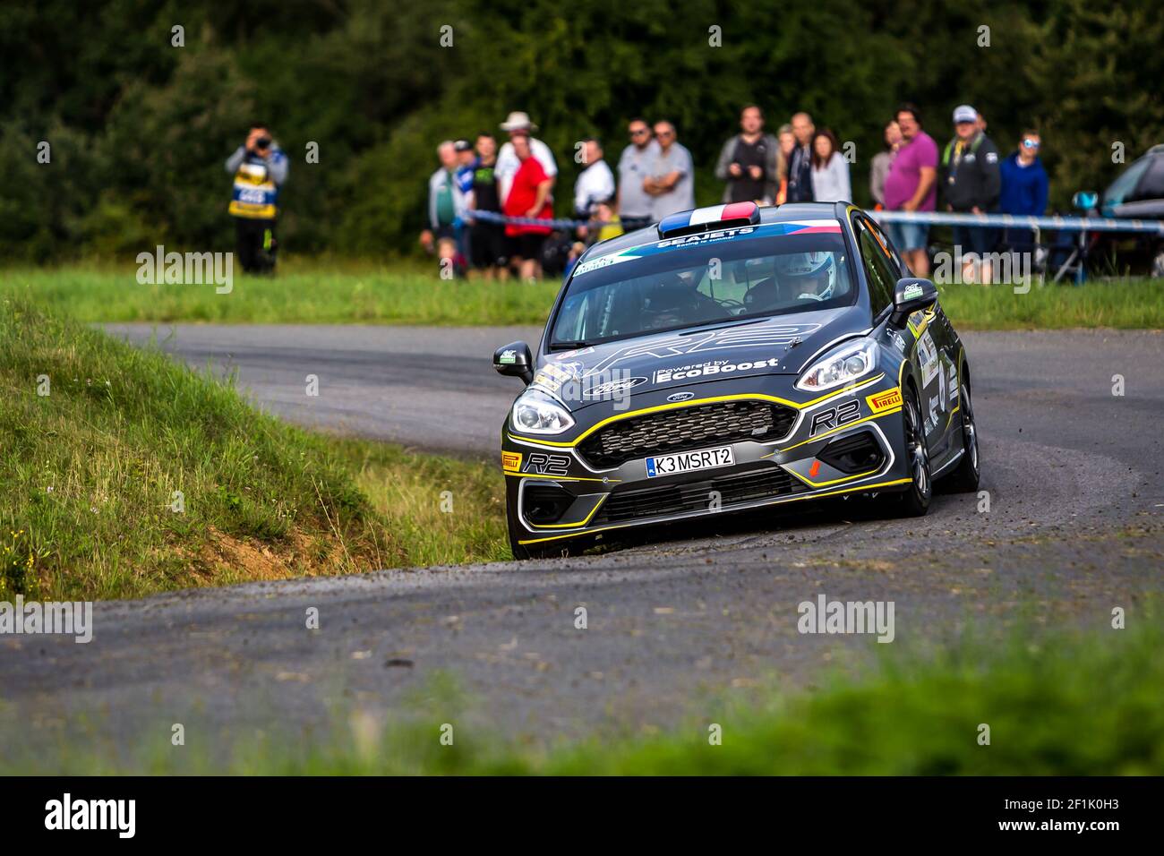 42 Jean-Baptiste FRANCESCHI (FRA), Jacques-Julien RENUCCI (FRA), Ford Fiesta R2T, action pendant le rallye européen ERC Barum 2019, du 16 au 18 août, à Zlin, République Tchèque - photo Thomas Fenetre / DPPI Banque D'Images