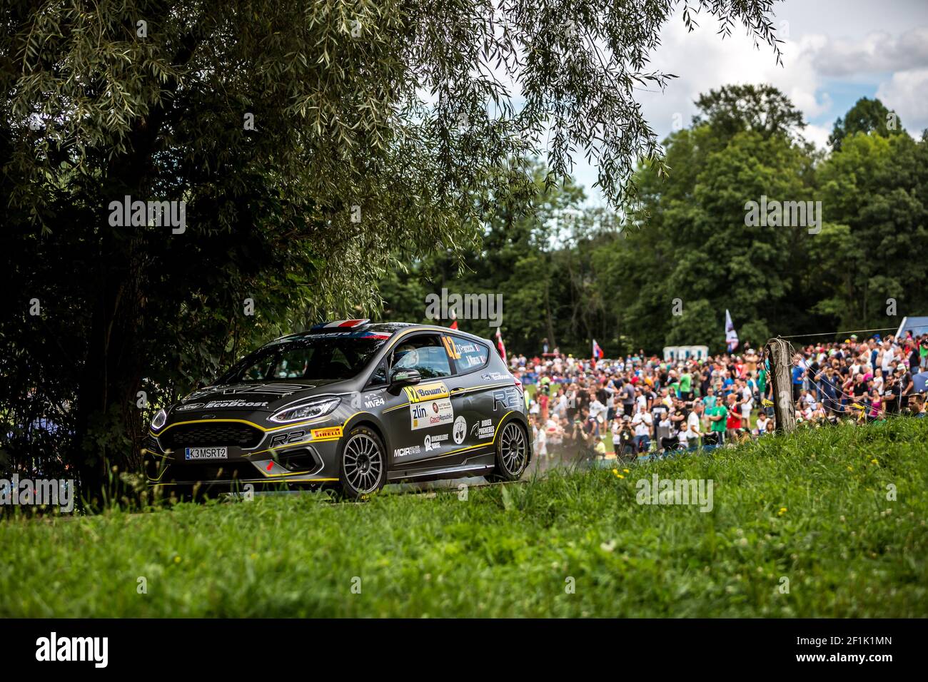 42 Jean-Baptiste FRANCESCHI (FRA), Jacques-Julien RENUCCI (FRA), Ford Fiesta R2T, action pendant le rallye européen ERC Barum 2019, du 16 au 18 août, à Zlin, République Tchèque - photo Thomas Fenetre / DPPI Banque D'Images