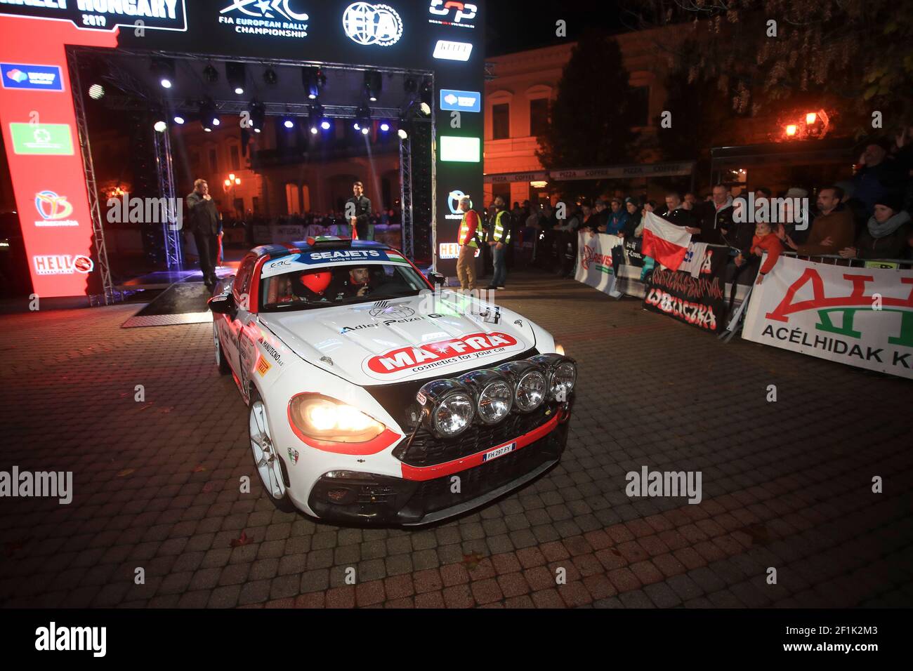 19 NUCITA Andrea, DI CARO Bernardo (ita), Loran srl , Fiat Abarth 124 Rally, action pendant le championnat européen de rallye 2019 Nyiregyhaza Rally en Hongrie du 8 au 10 novembre - photo Gregory Lenganmand / DPPI Banque D'Images