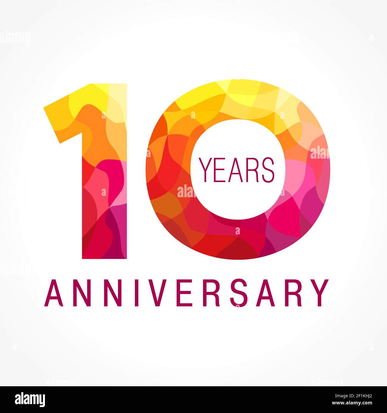 10 Ans Celebrant Le Logo Fiery Anniversaire De L Annee Du 10 Eme Modele Vectoriel Flamy 0 Nombres Joyeux Anniversaire Volantes Voeux Fete S Image Vectorielle Stock Alamy
