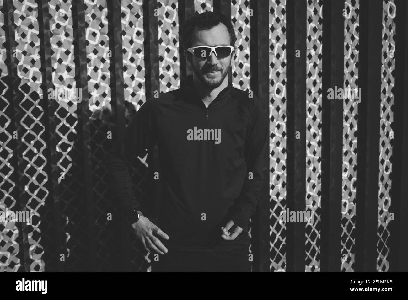 Kšln, 21.02.2021: Lauftraining von Johannes Bessell (TSV Bayer 04 Leverkusen), Portraitaufnahme. Banque D'Images