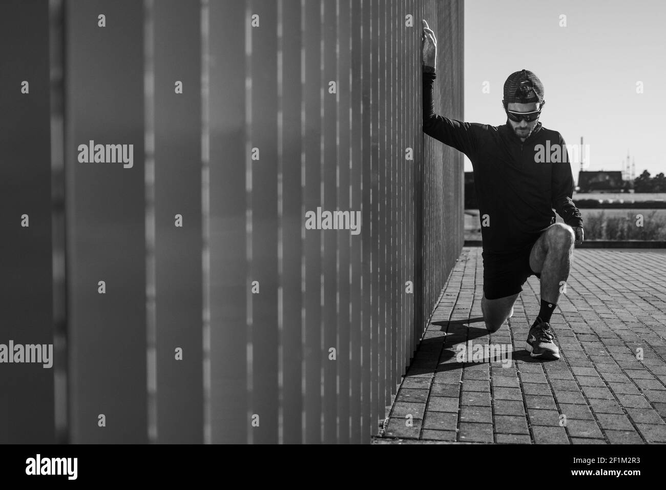 Kšln, 21.02.2021: Lauftraining von Johannes Bessell (TSV Bayer 04 Leverkusen). Banque D'Images