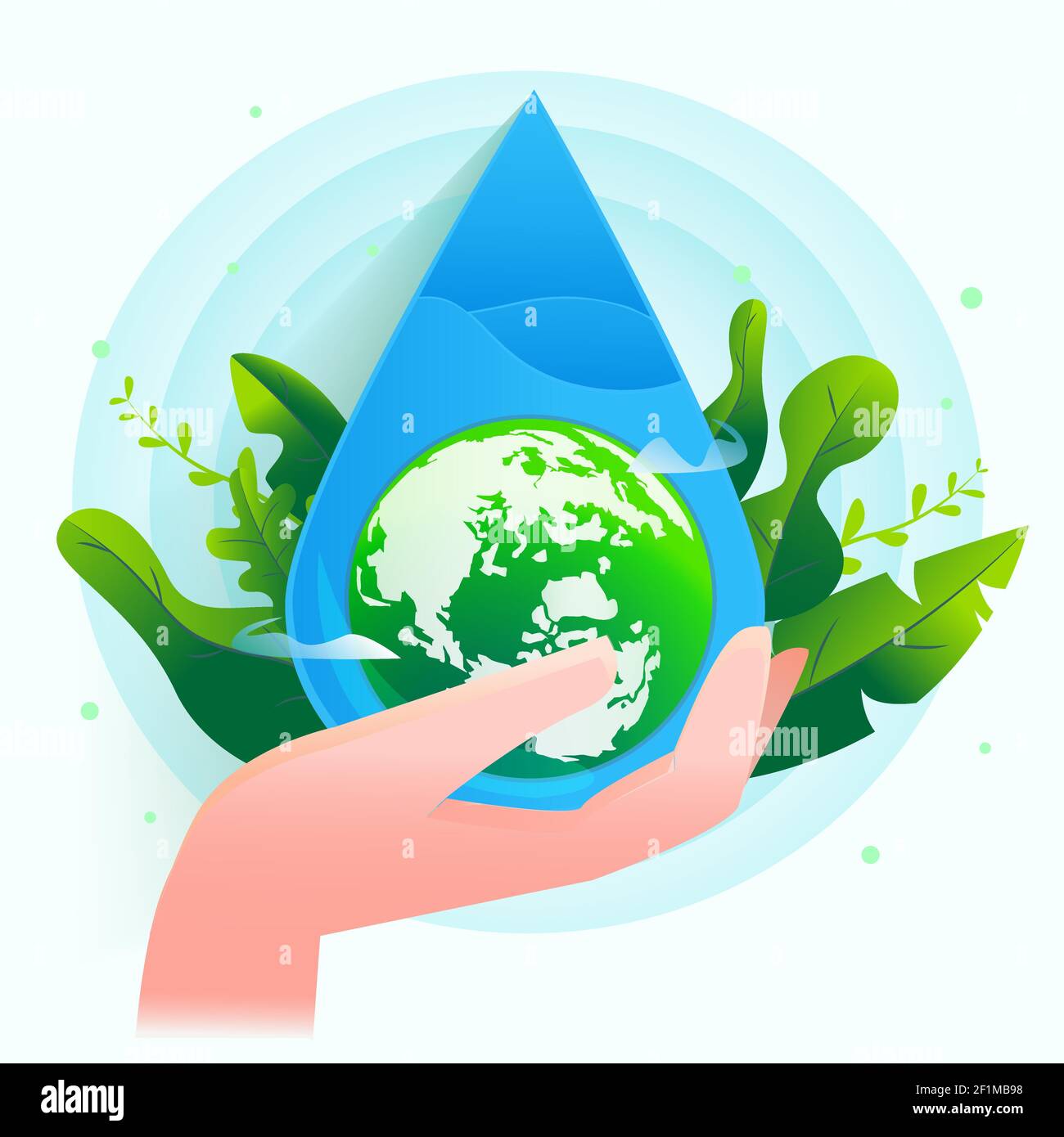 enregistrez le vecteur de conception graphique de l'eau ou la carte de vœux d'arrière-plan ou affiche pour la campagne Illustration de Vecteur