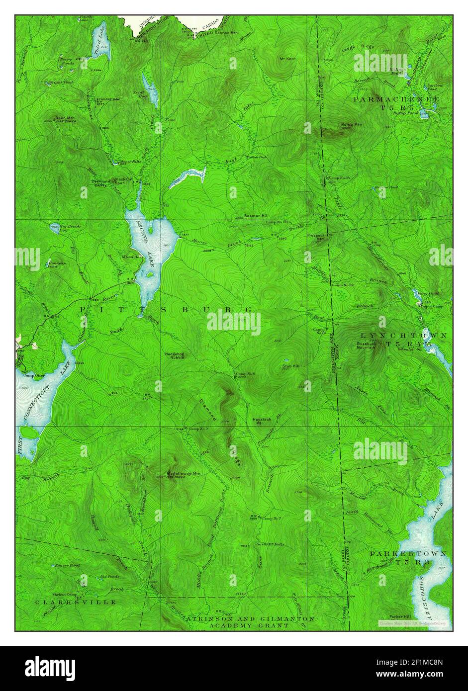 Second Lake, New Hampshire, carte 1927, 1:62500, États-Unis d'Amérique par Timeless Maps, données U.S. Geological Survey Banque D'Images