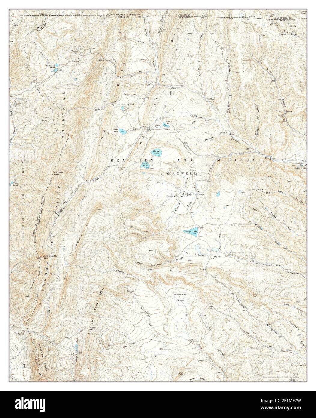 Frêne Mountain, Nouveau-Mexique, carte 1962, 1:62500, États-Unis d'Amérique par Timeless Maps, données U.S. Geological Survey Banque D'Images