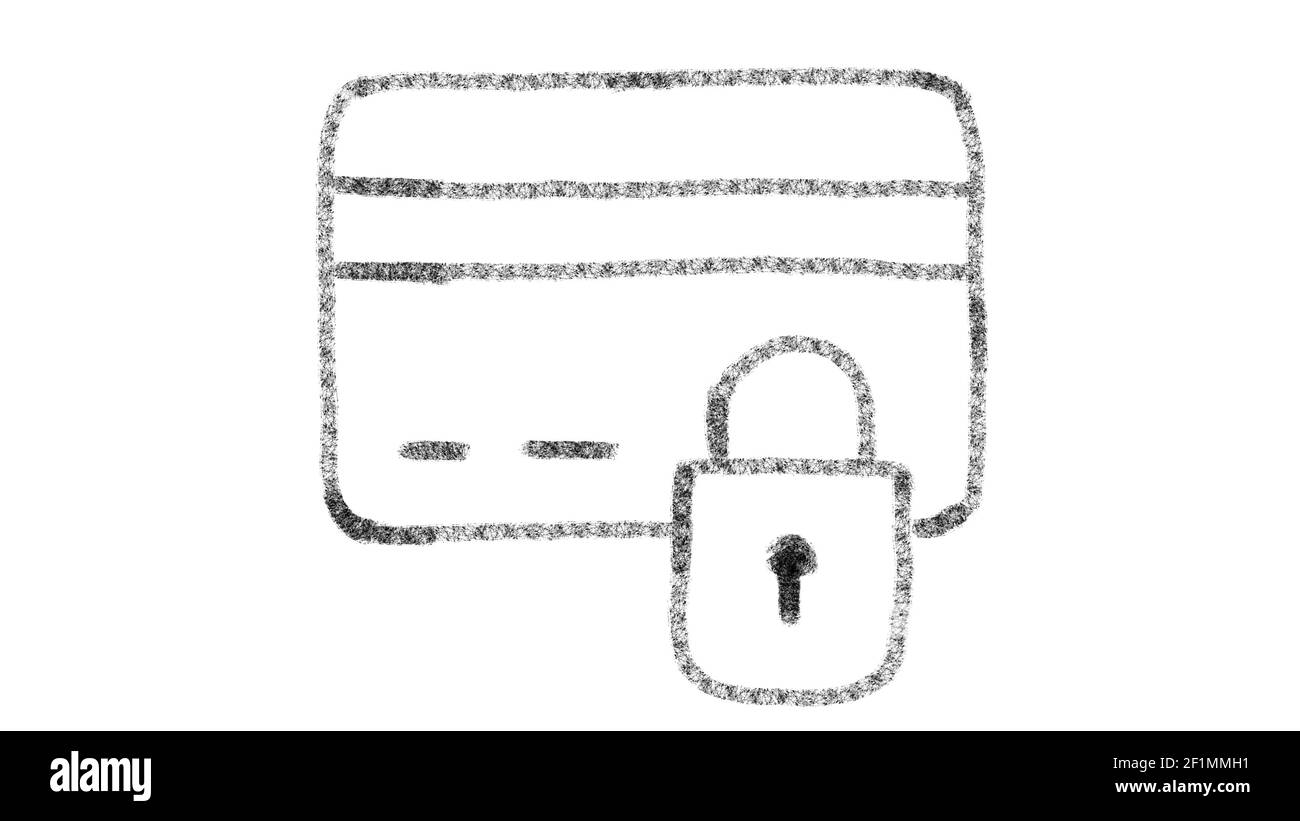 L'icône de sécurité ATM conçus avec style sur tableau, animé avec idéal pour le compositing et l'motiongrafics Banque D'Images