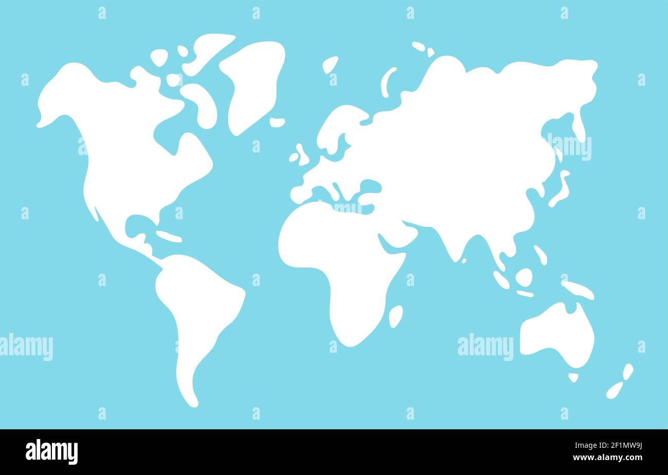 Illustration vectorielle simplifiée de la carte du monde Illustration de Vecteur