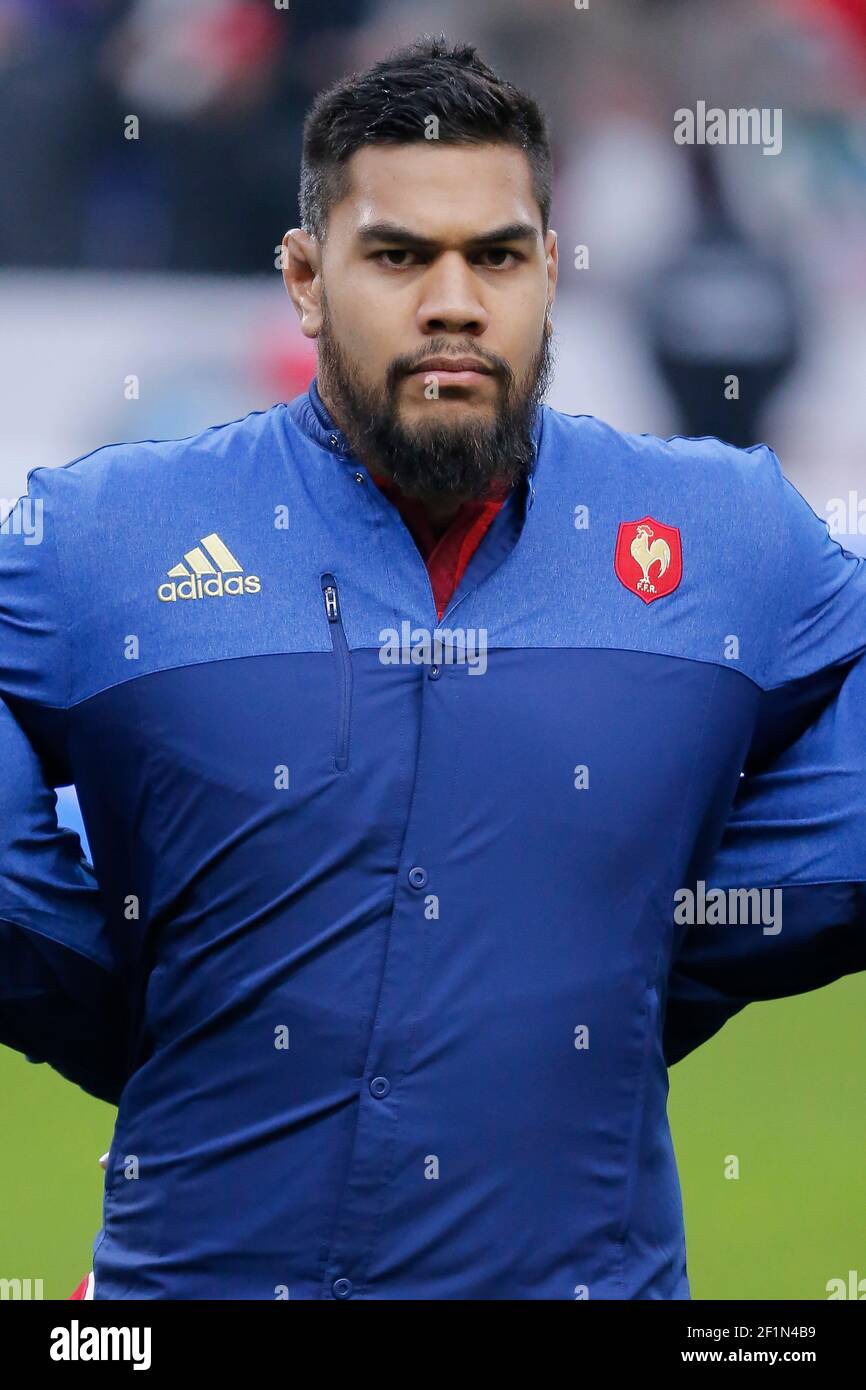 Romain Taofifenua (FRA) lors du championnat RBS 6 Nations 2015 rencontre de rugby entre la France et l'Écosse le 7 février 2015 au Stade de France à Saint Denis. Photo Stephane Allaman / DPPI Banque D'Images