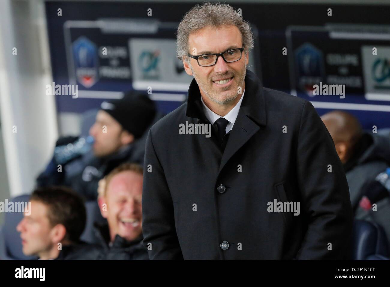 Laurent blanc (psg) lors du match de la coupe française Paris Saint Germain contre le FC Nantes au stade Parc des Princes à Paris le 11 février 2015. Photo Stephane Allaman / DPPI Banque D'Images