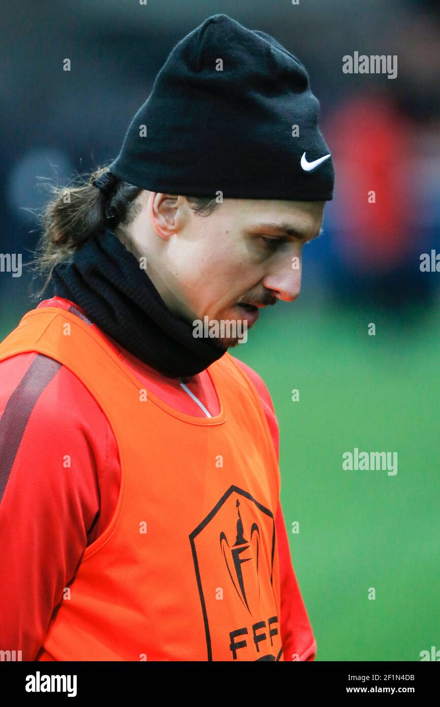 Zlatan Ibrahimovic (psg) lors du match de la coupe française Paris Saint Germain contre le FC Nantes au stade du Parc des Princes à Paris le 11 février 2015. Photo Stephane Allaman / DPPI Banque D'Images