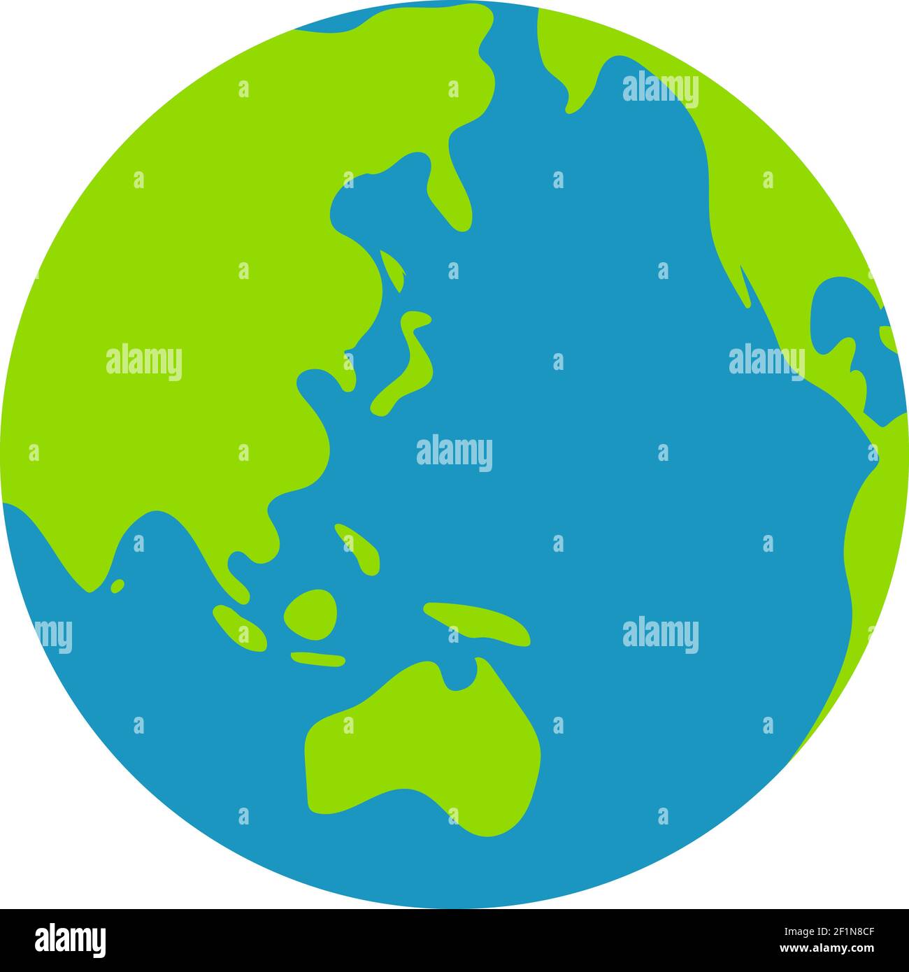 Illustration simplifiée du vecteur globe terrestre Illustration de Vecteur