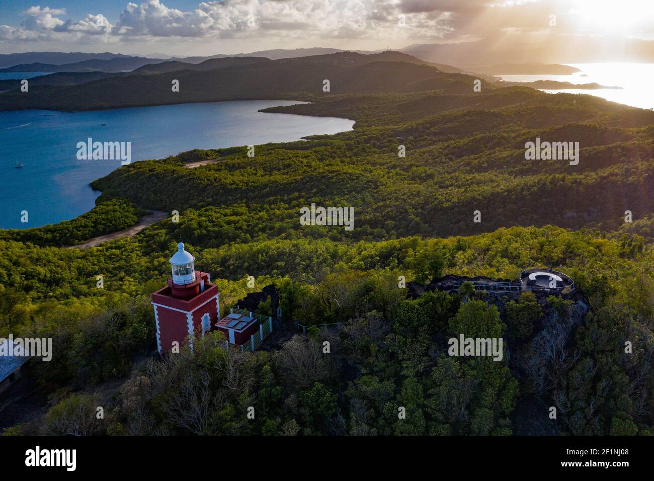 Le phare de la Caravelle est situé dans la ville de Trinté, sur la côte est de l'île de la Martinique. Banque D'Images