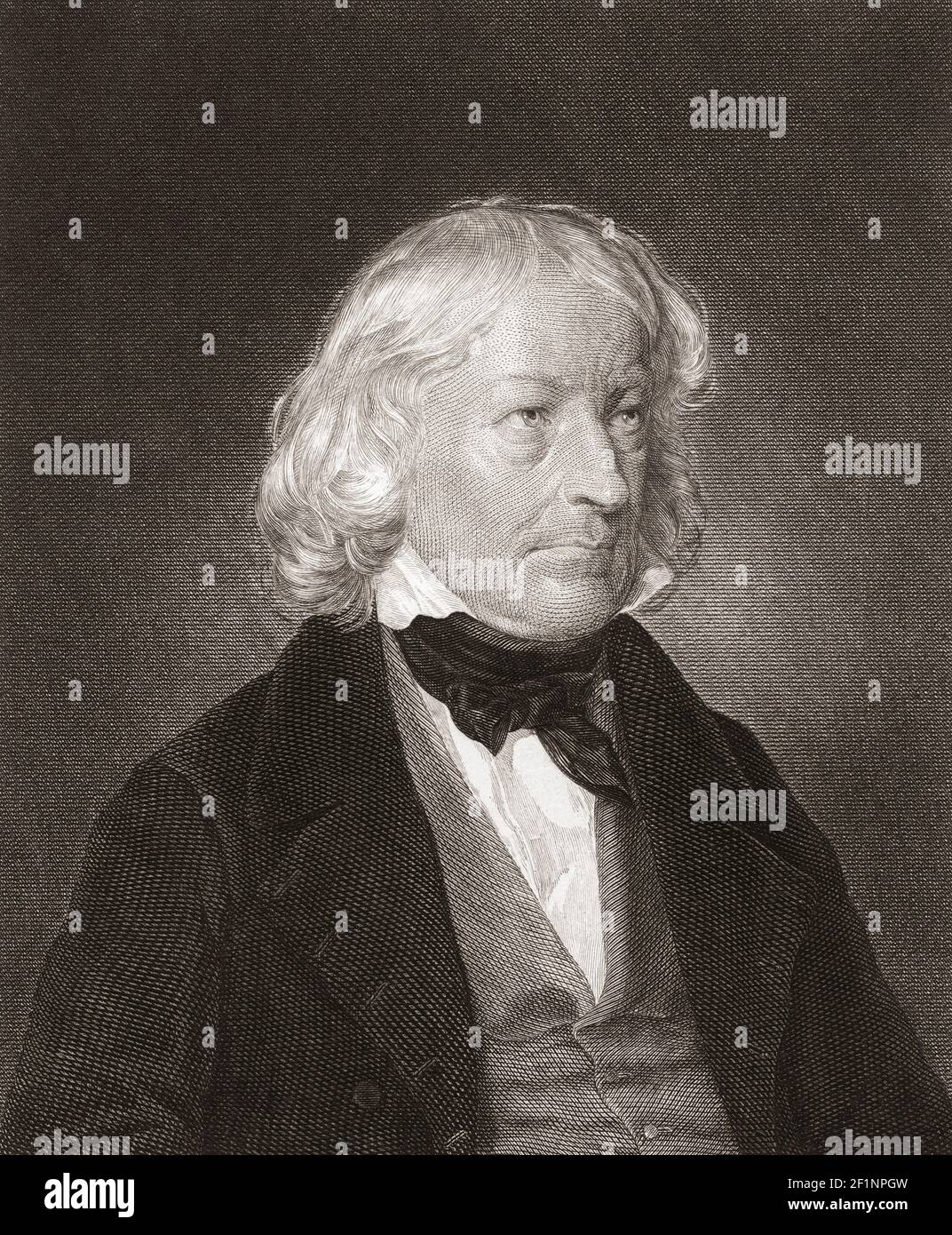 Bertel Thorvaldsen, 1770 - 1844. Sculpteur danois. Après une œuvre du XIXe siècle par Kirchhofer. Banque D'Images