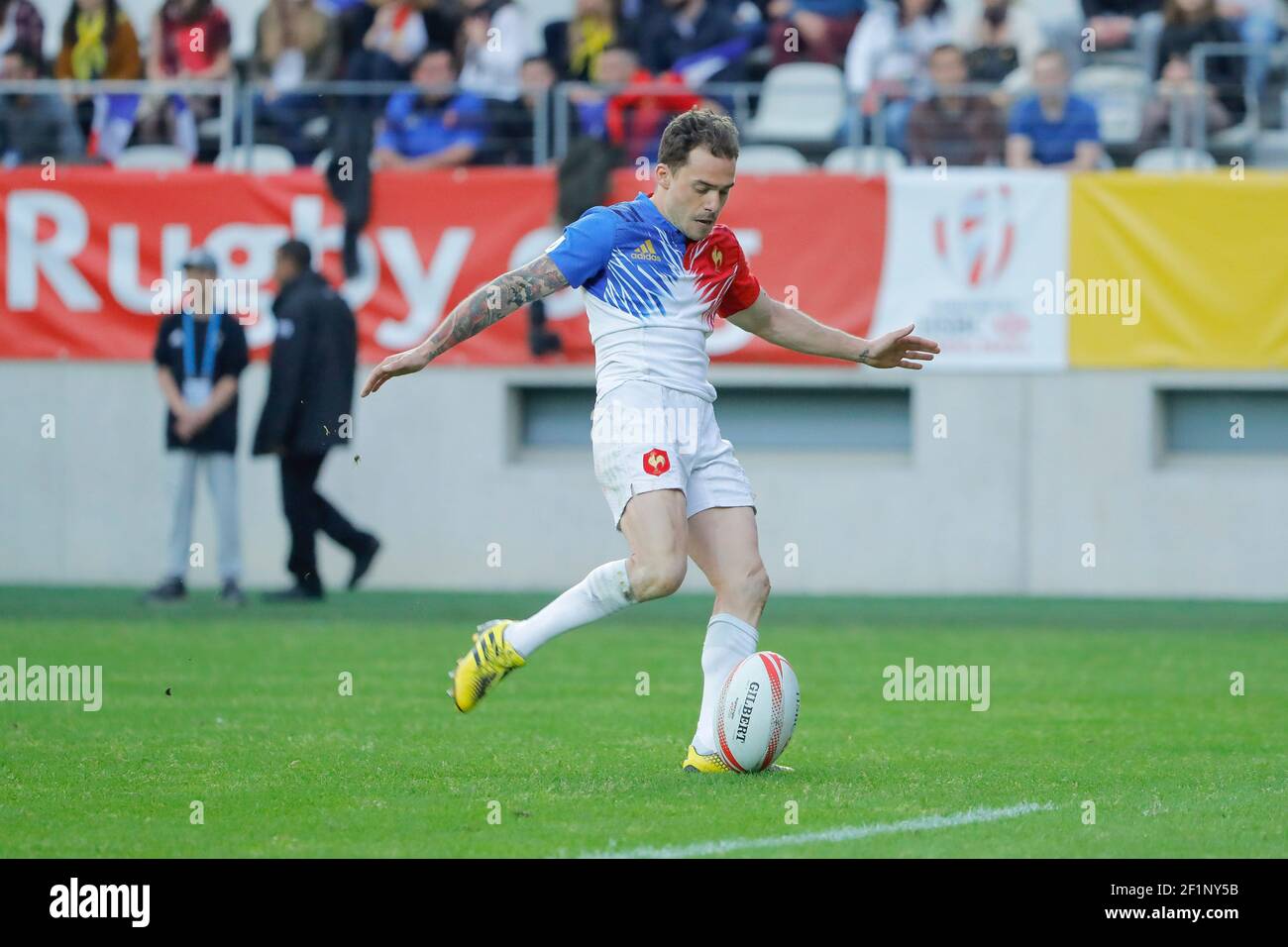 Terry Bouhraoua (FRA) lors du match de rugby HSBC Paris Sevens 7 du 13 mai 2016 au stade Jean Bouin à Paris, France - photo Stephane Allaman / DPPI Banque D'Images