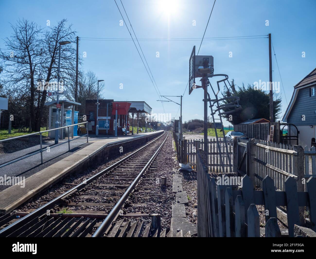 Gare de Cressing, près de Braintree, Essex, Angleterre Banque D'Images