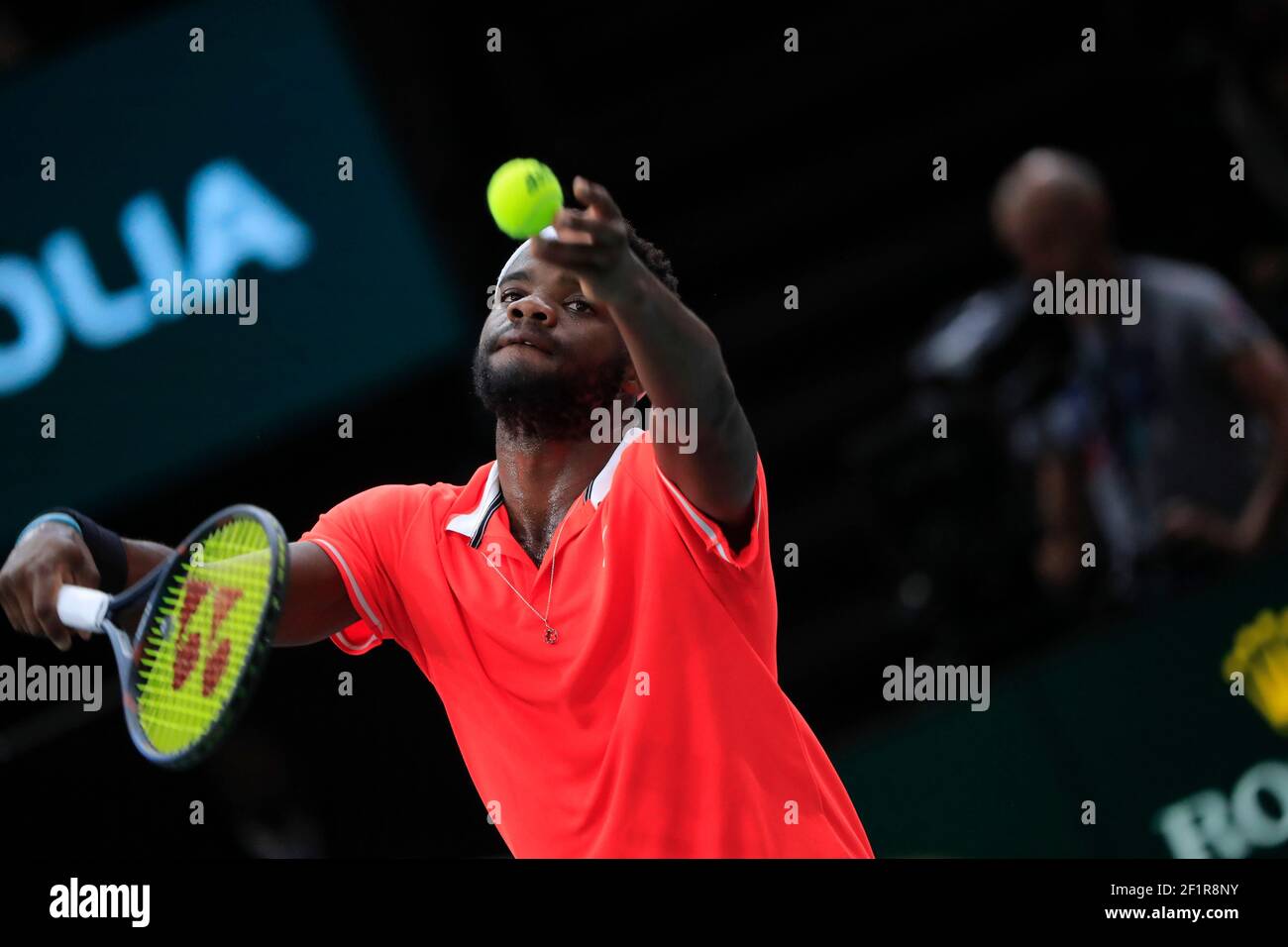 Frances Tiafoe (USA) pendant le Rolex Paris Masters Paris 2018, Masters 1000 ATP World Tour, match de tennis le 29 octobre 2018 à AccorHotels Arena (Bercy) à Paris, France - photo Stephane Allaman / DPPI Banque D'Images