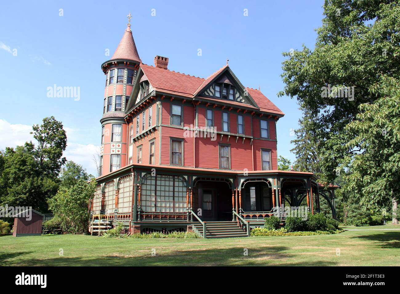 Wilderstein Mansion, maison de campagne du XIXe siècle de style Queen-Anne sur l'Hudson River, Rhinebeck, NY, États-Unis Banque D'Images